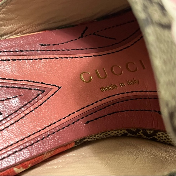 GUCCI Princetown Horsebit Mule Loafer Flat Bloom Pink GG Monogram Size 38 - Picture 3 of 11